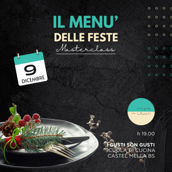 IL MENU DELLE FESTE 09/12/25
